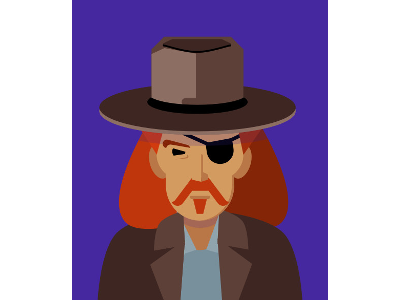 gunslinger anti hero character design cowboy flat design gunslinger vector villian western