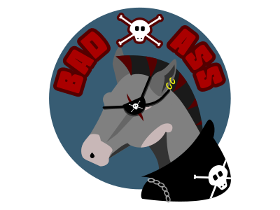 Bad Ass Sticker design ass donkey graphicdesign snarkey sticker