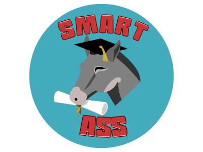 Smartass sticker ass donkey graphicdesign snarky sticker