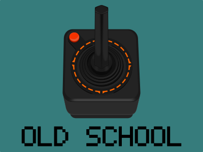 Oldschool - Atari Controller 8bit controller funny gaming geek grapicdesign illustration nerd retro gaming sticker vector video game