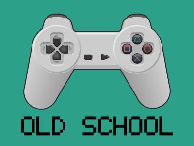 Oldschool - PlayStation (One!) Controller art artwork digitalart gaming grapicdesign illustration playstation retrogaming sticker vector