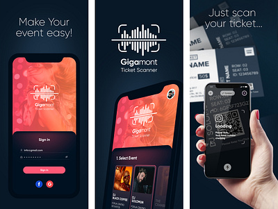 Ticket Scanning System android app design ios system ticket ticketing ui uiux ux uxdesign