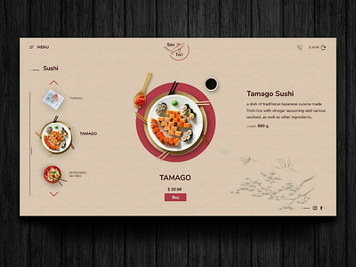 Japan food website concept