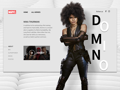 Domino. Concept design light ui web webdesign