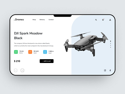 Drones website design design light ui webdesign website