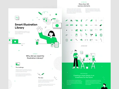 Smart Illustration Library behance project brand design brand illustration case study design system design systems illustration library presentation smart ui