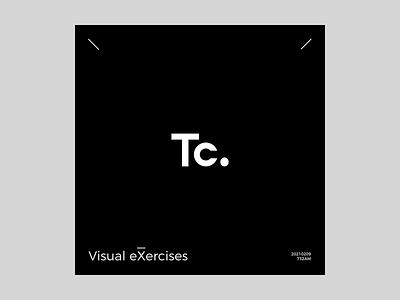 Tc. ——— Visual eXercises: 20210209 / 732AM design graphicdesign graphicdesigns lines positive space typography ui uiux visual
