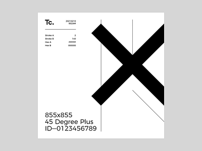 Tc. ——— 45 Degree Plus: 20210210 / 852AM design graphic graphicdesign lines positive space typography ui uiux ux visual visualdesign