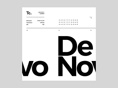 Tc. ——— De Novo: 20210211 / 1206PM design graphic graphicdesign layout lines negative positive space typography ui uiux ux visual