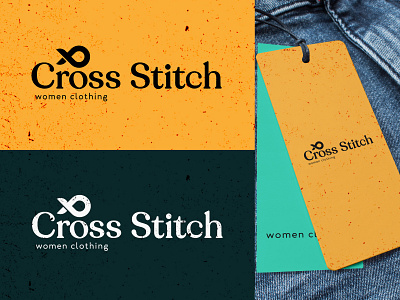 Cross Stitch Logo Freelance Client animation app branding character design flat icon identity illustration logo minimal photoshop typography ui ux vector web website