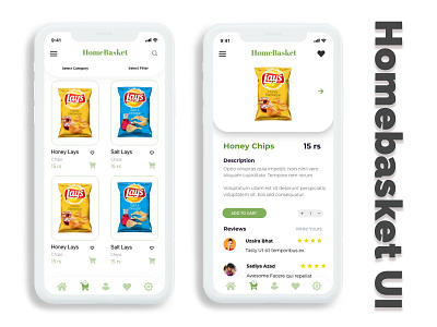 Homebasket Food Delivery UI Concept.