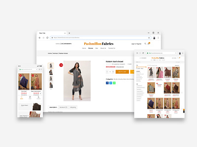 Pashmillon Fabrics E-commerce Website For Client