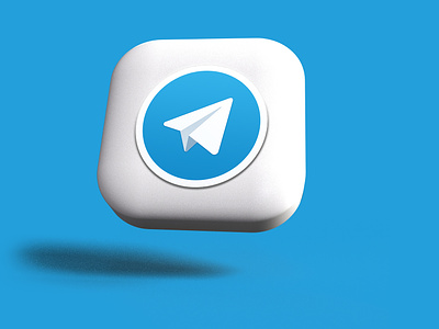 Telegram 3D Icon 3d branding icon identity illustration logo ui ux website