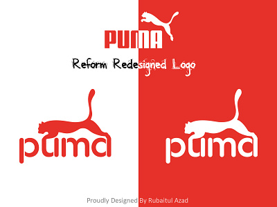 Puma reform redesigned logo animation branding design identity illustration logo logo design logodesign photoshop puma rebrand redesign typography ux website