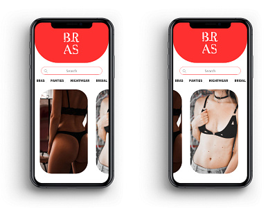 Bras - Buy Ladies Bra Online App UI Concept animation branding design identity illustration logo photoshop typography ui ux vector website