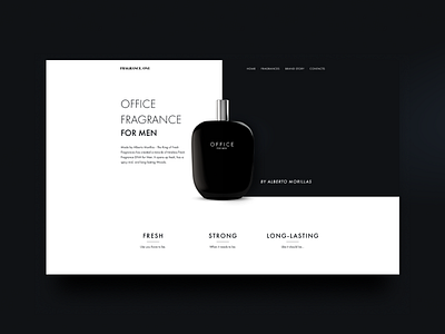 Fragrance One from Jeremy Fragrance LP flat landing page ui website