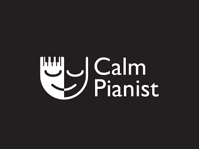 Calm pianist calm calmpianist kuwait logo design logos piano symbol