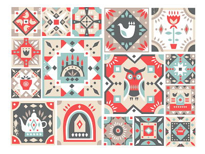 Folk Tile Graphic Collection