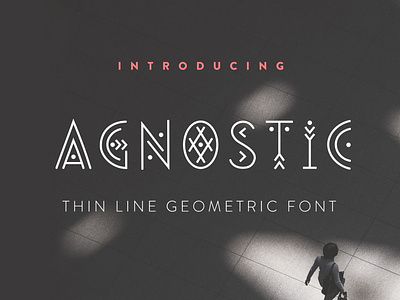 Agnostic Font boho creativemarket font geometric hipster lettering line art poster thin font thin line typo typography