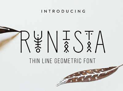 Runista Font Family alphabet creativemarket design ethnic folk folklore font fontself geometric graphic line art thin line tribal typogaphy