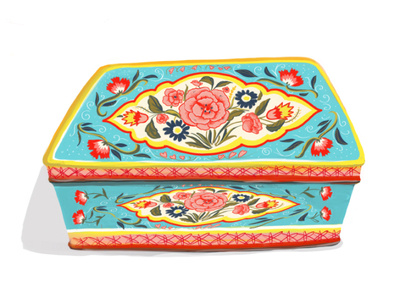 Antique Folk Art Tin