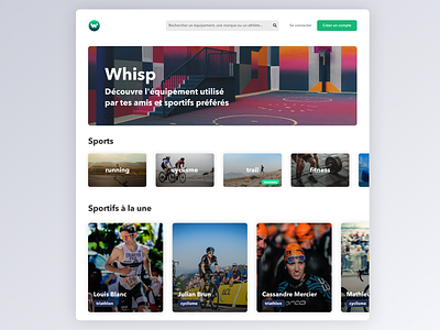 Whisp Sports Website Design