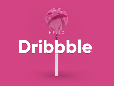 Hello, Dribbble! 3d candy design dribbble first