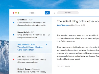 Mail app app interface mail ui ux yosemite