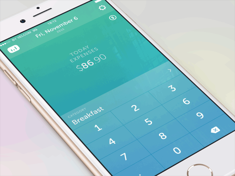 Money Tracker animation app gif interaction interface iphone store ui ux