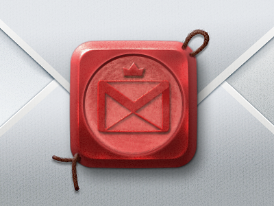 Retro Gmail gmail icon ios retro stamp wax