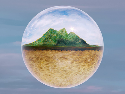 Tiny Mountain 3d animation ball c4d cinema 4d gif glass illustration mountain render
