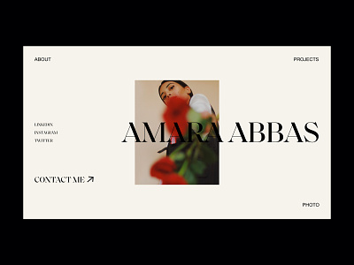 Amara Abbas Portfolio design grid interface layout minimal typography ui ux webdesign website