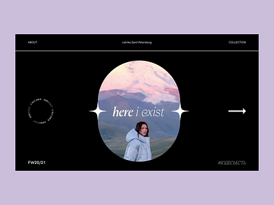 Here I Exist — Caucasus design grid interaction layout minimal motion typography ui ux webdesign