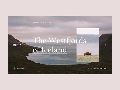 Iceland Nowhereland art design grid iceland icon layout minimal nature pastel colors photography travel typography ui ux