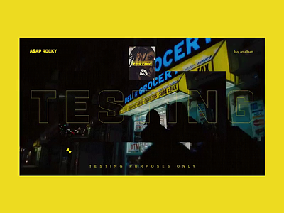 A$AP — Testing animation art design grid interaction interface layout minimal motion music music album music video promo typography ui ux video web webdesign