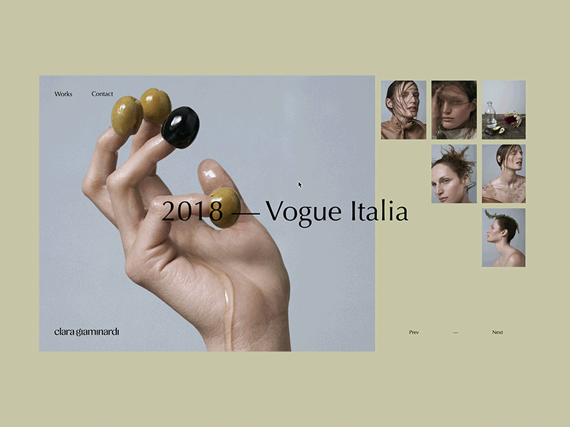 Clara Giaminardi — Portfolio animation art design fashion grid interaction interface layout minimal motion pastel colors promo typography ui ux web webdesign website