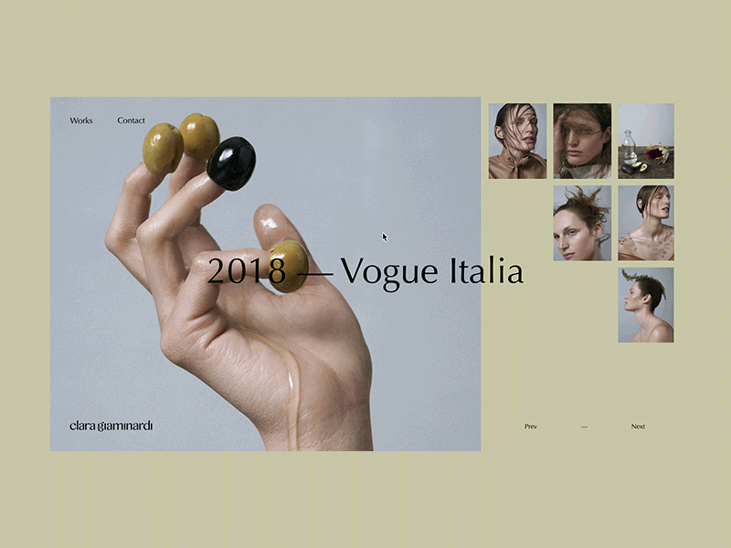 Clara Giaminardi — Portfolio promo website webdesign fashion web pastel colors motion animation interface interaction art grid minimal layout typography design ux ui