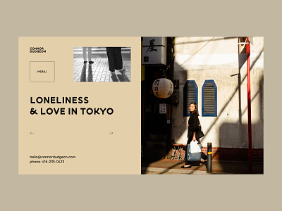 Loneliness & Love in Tokyo design grid interface layout minimal typography ui ux web webdesign website