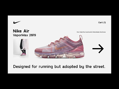 Nike Air — VaporMax animation design e commerce fashion grid interaction interface layout minimal motion nike sneakers sports store typography ui ux web webdesign website