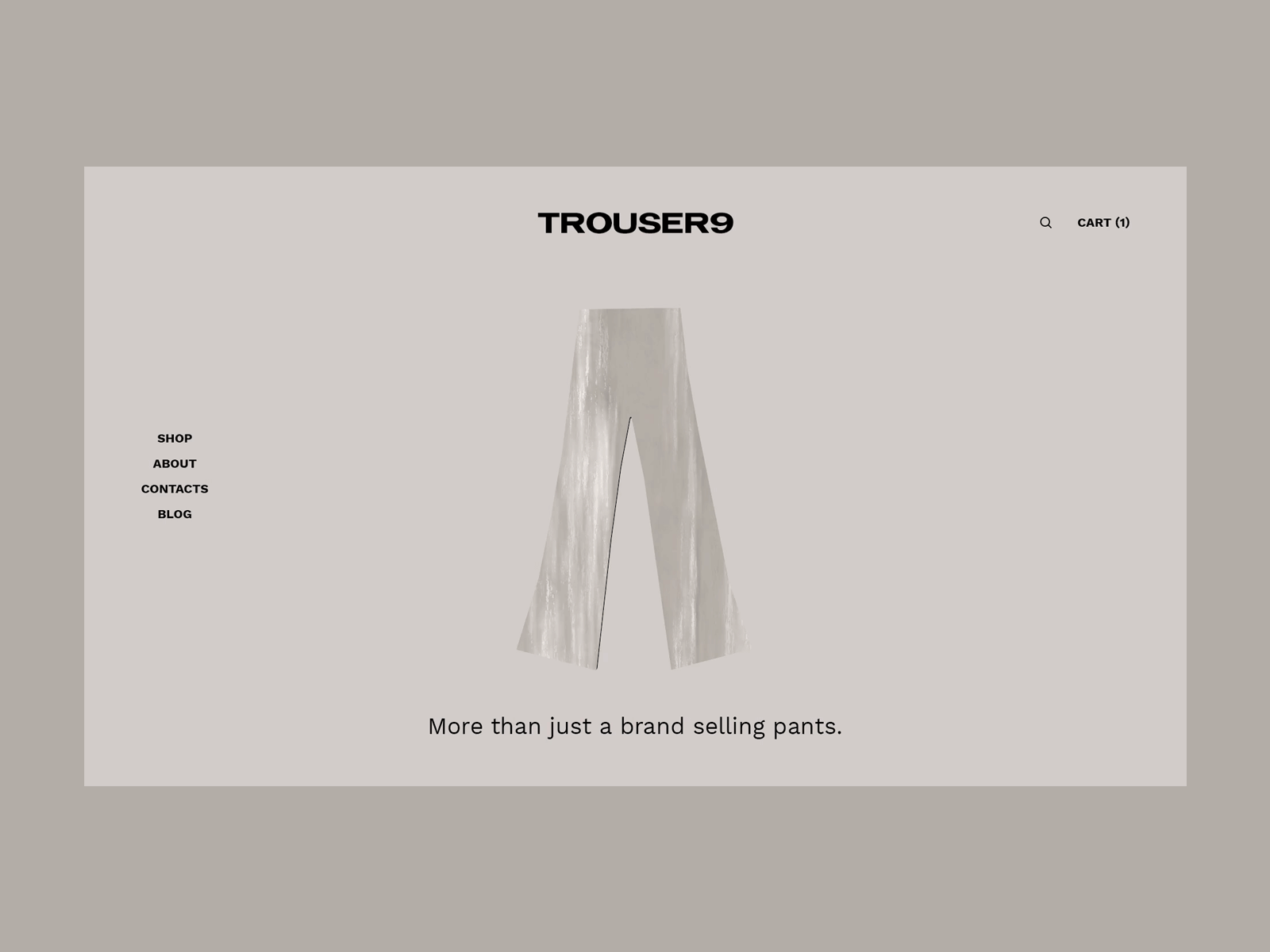 Trouser9 — CONCEPT 3d animation cinema4d design ecommerce grid interface layout minimal motion typography ui ux webdesign