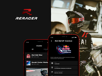 Reracer app app design mobile moto motorcycle racing ui uidesing ux uxdesign