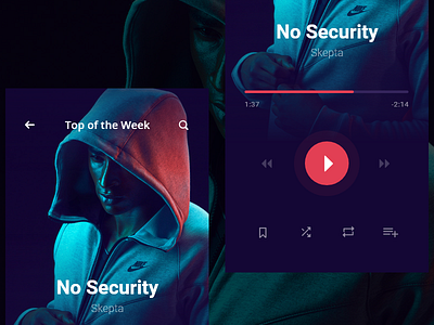 Daily UI Challenge #002 app chart daily mobile music play player top ui week