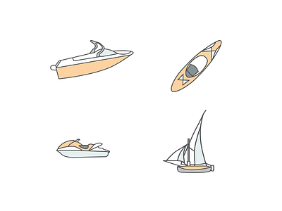 Boating Icons / Water sports? boat boating dailyui dailyui055 dailyuichallenge uichallenge water sports