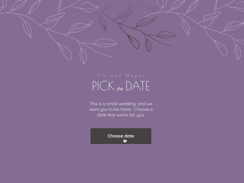 Save the date picker | DailyUI080