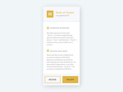 Terms of Service | DailyUI089 dailyui 089 dailyui089 dailyuichallenge terms of service ui uichallenge