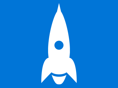 Rocketfuel Rocket Logo blue icon logo rocket white