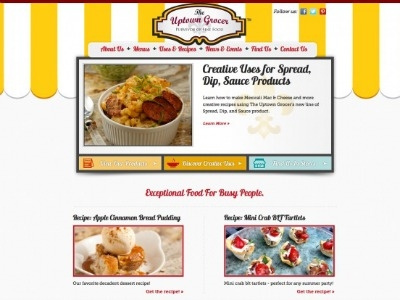 Uptown Grocer Web Design black food red web web design website white yellow
