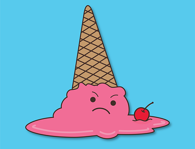 Today Is NOT My Day 2020 digital art ice cream illustration