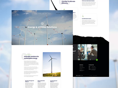 Stepwise Energy & Utilities Service Subpage energy green energy landing landing design landing page landingpage landingpagedesign sustainable energy ui uidesign utilities ux website wind mills windmills