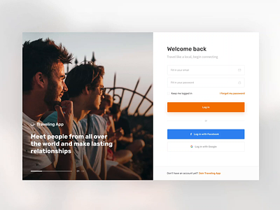 Sign Up - Tips & Tricks account app designtips desktop form friends onboarding orange registration sign up tips travel traveling tricks ui ux webdesign